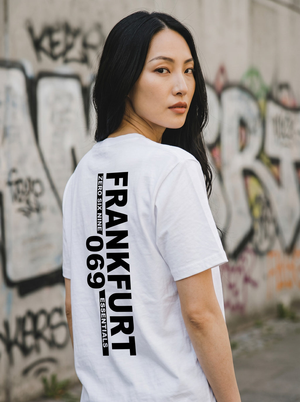 FRANKFURT BACK 069 T-SHIRT – PURE WHITE