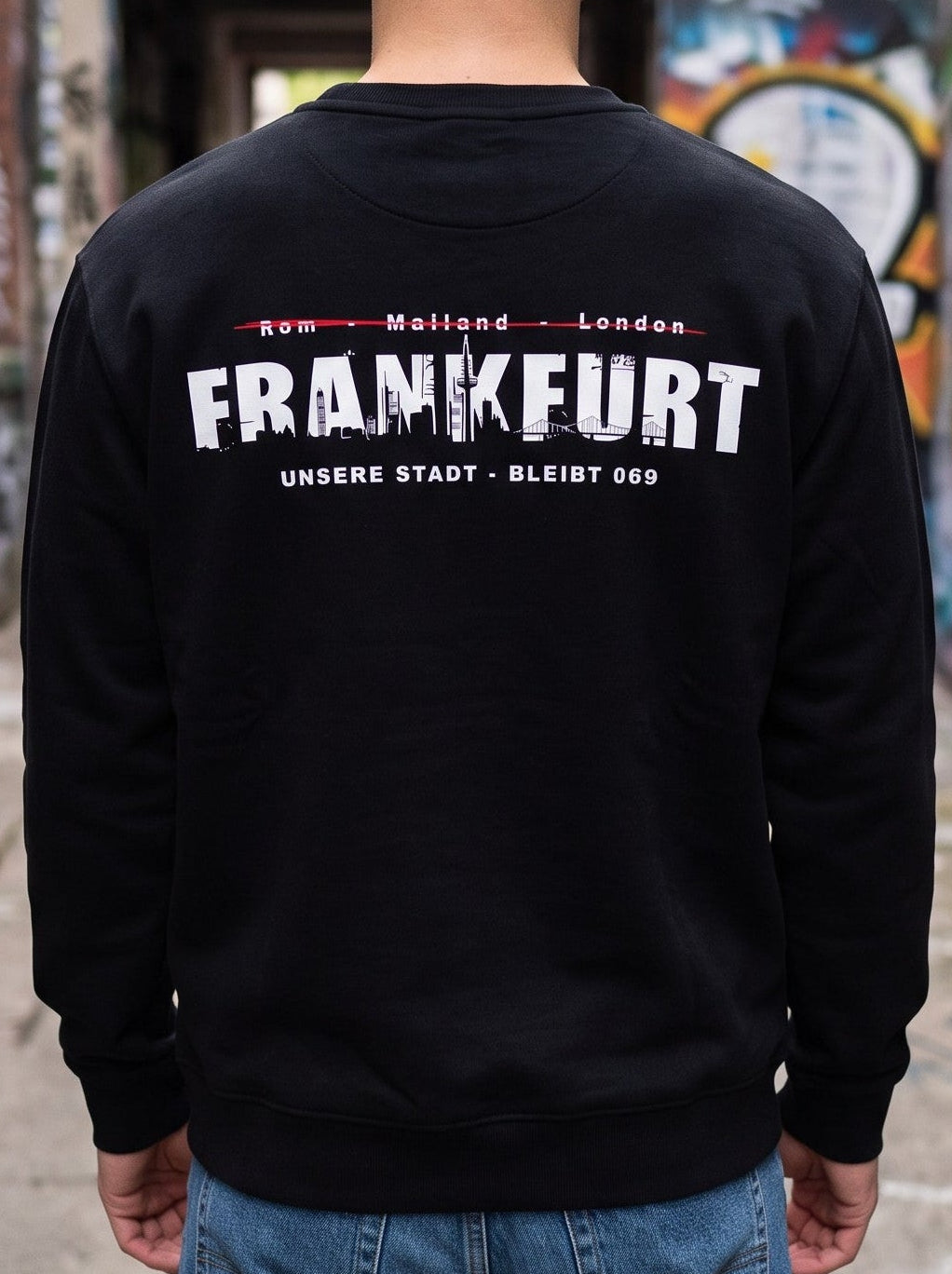 FRANKFURT „069 SKYLINE“ SINATURE SWEATER - DEEP BLACK