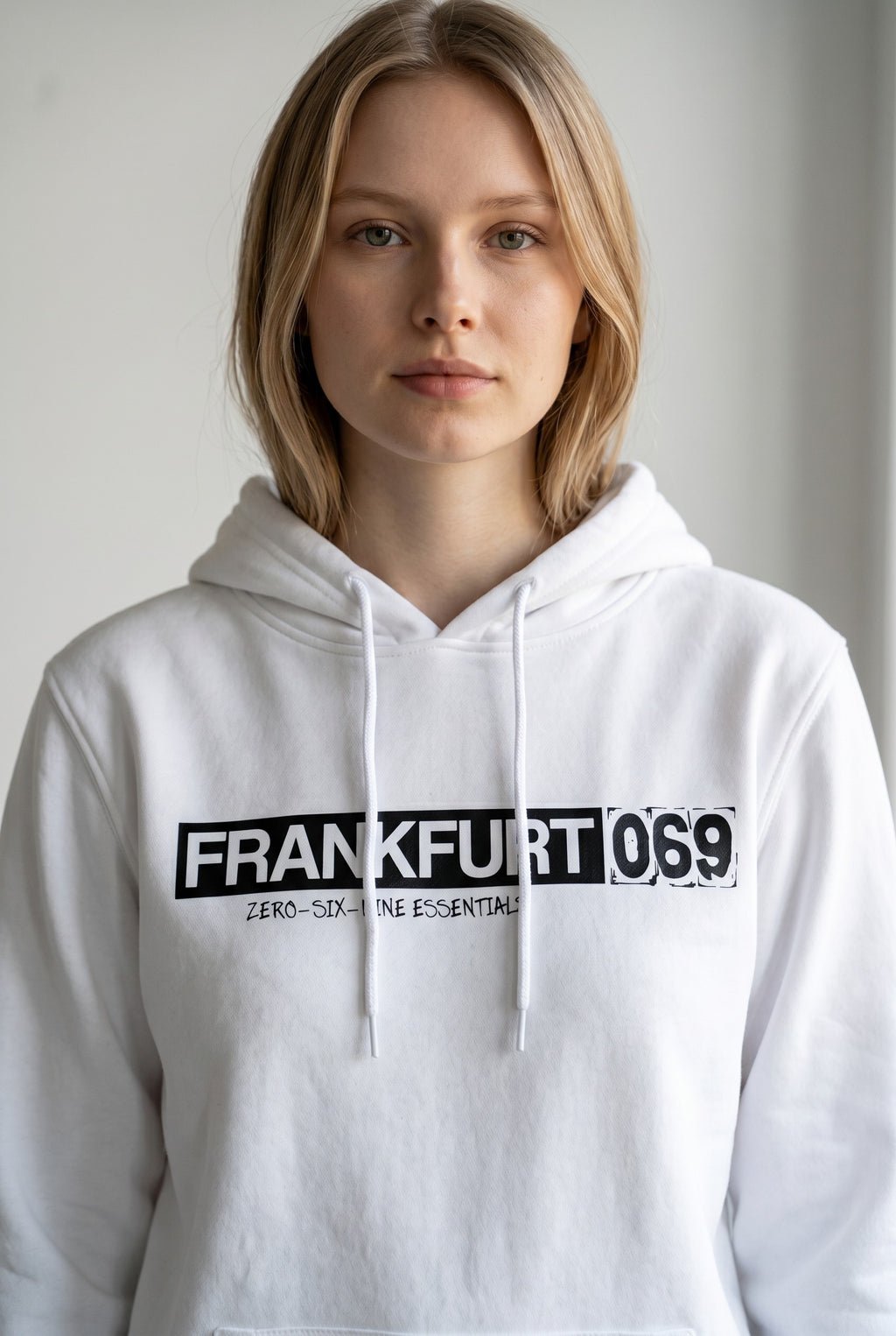 FRANKFURT 069 BOX HOODIE – PURE WHITE