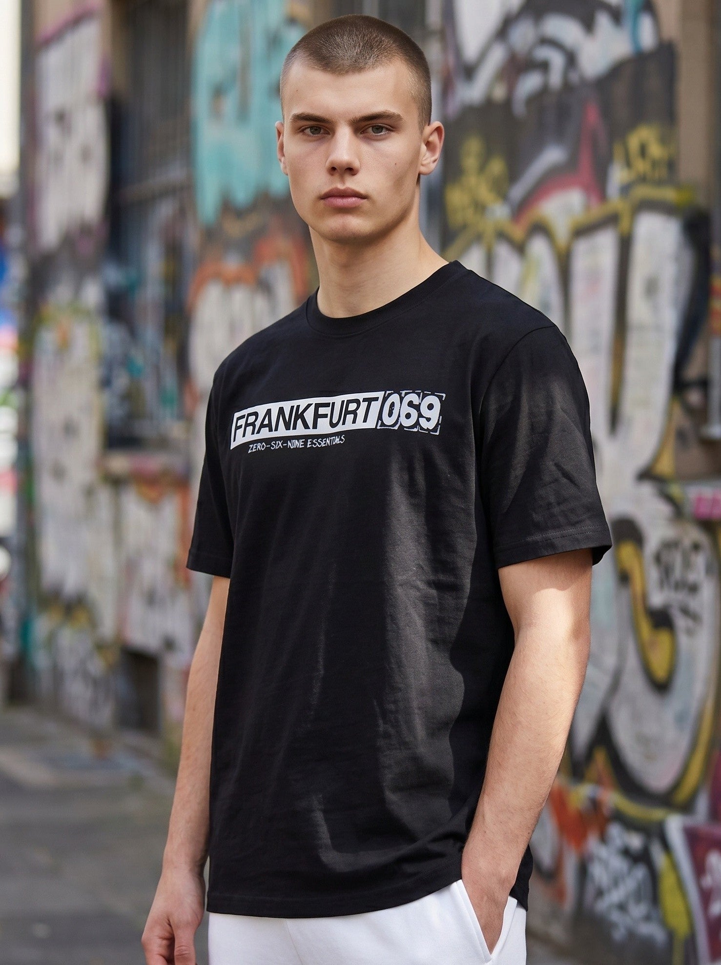 FRANKFURT 069 BOX T-SHIRT – DEEP BLACK