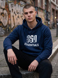 ZSN ESSENTIALS LOGO HOODIE – NAVY BLUE