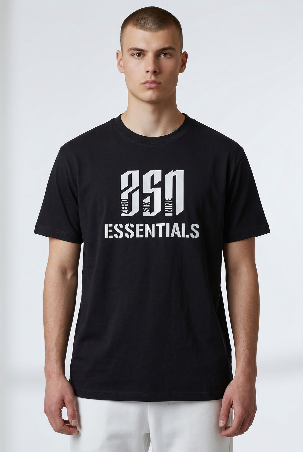 ZSN ESSENTIALS LOGO T-SHIRT – DEEP BLACK